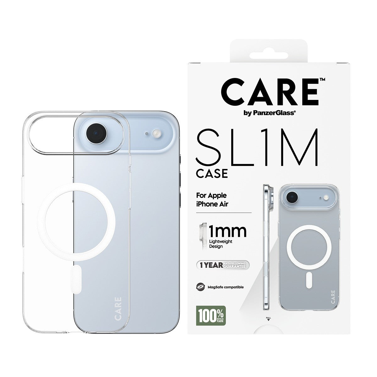 CARE by PanzerGlass iPhone Air Skal SL1M MagSafe Transparent