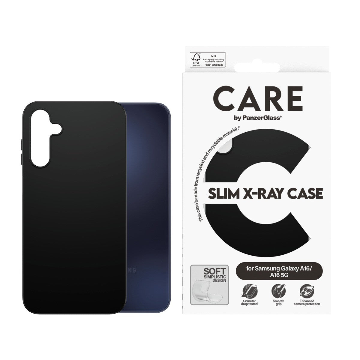 CARE by PanzerGlass Samsung Galaxy A16 Skal Fashionable Svart