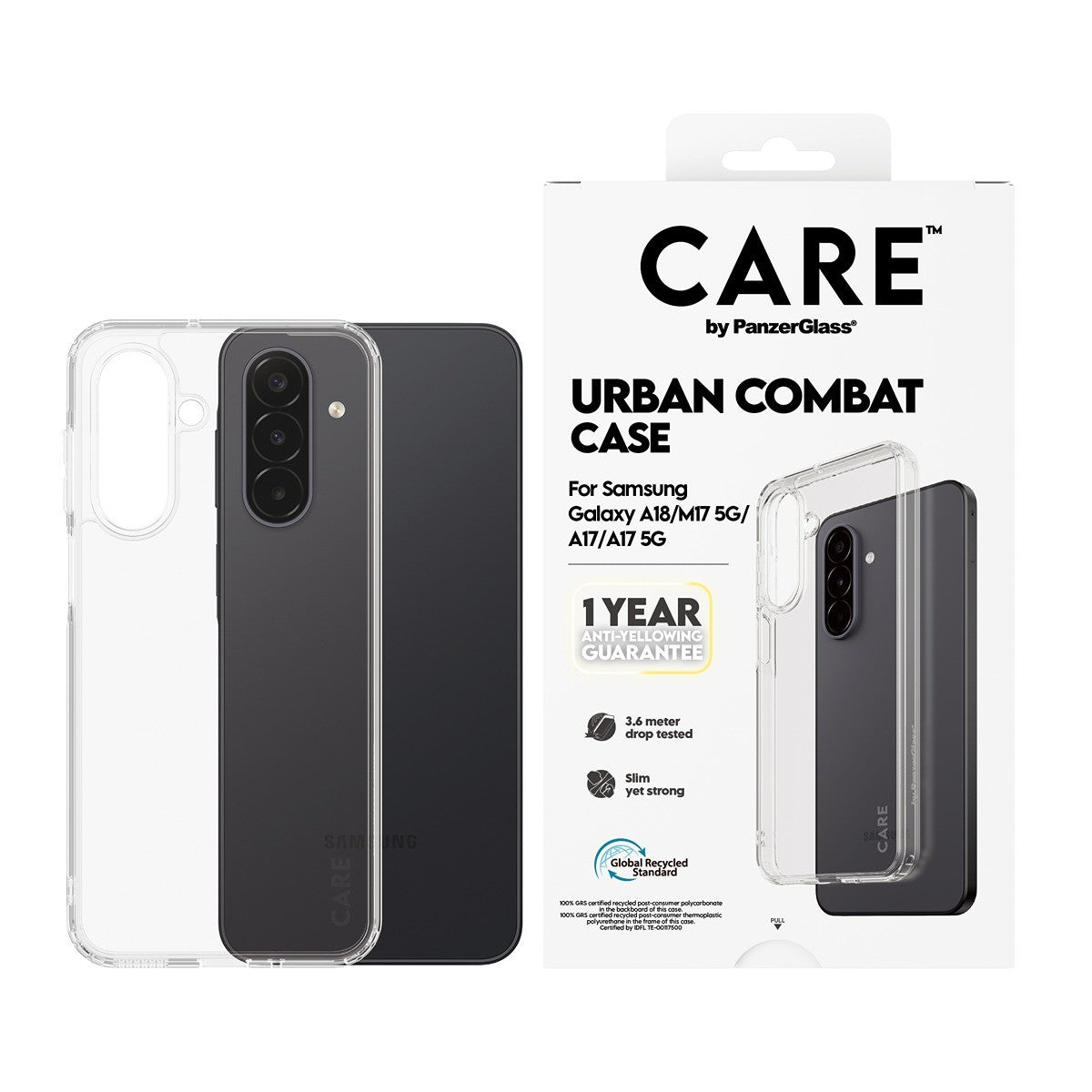 CARE by PanzerGlass Samsung Galaxy A17/A18 Skal Urban Combat Transparent