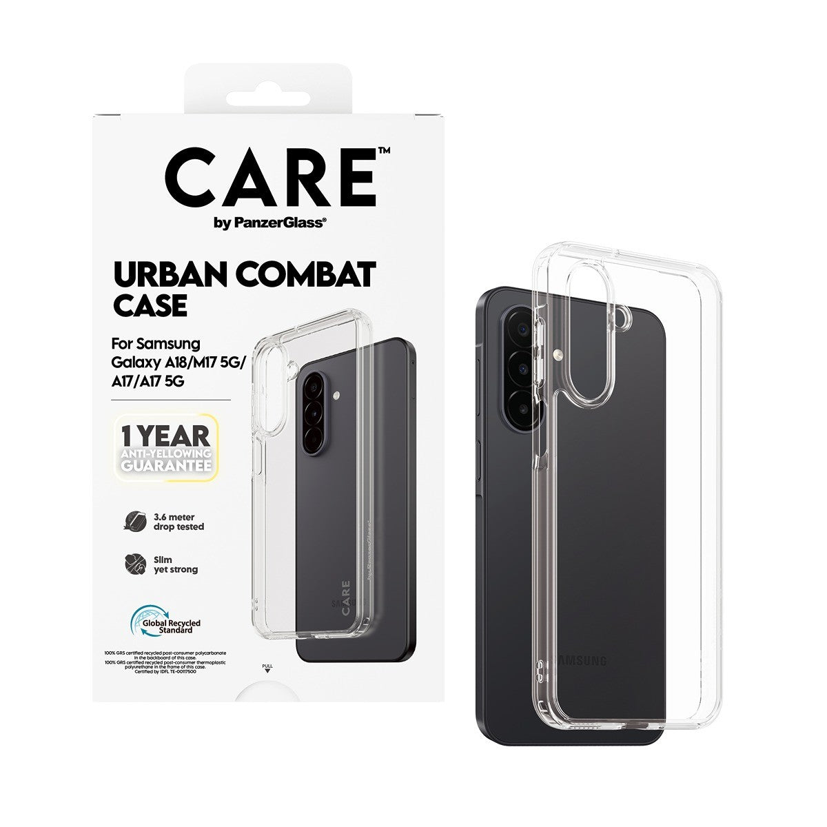 CARE by PanzerGlass Samsung Galaxy A17/A18 Skal Urban Combat Transparent