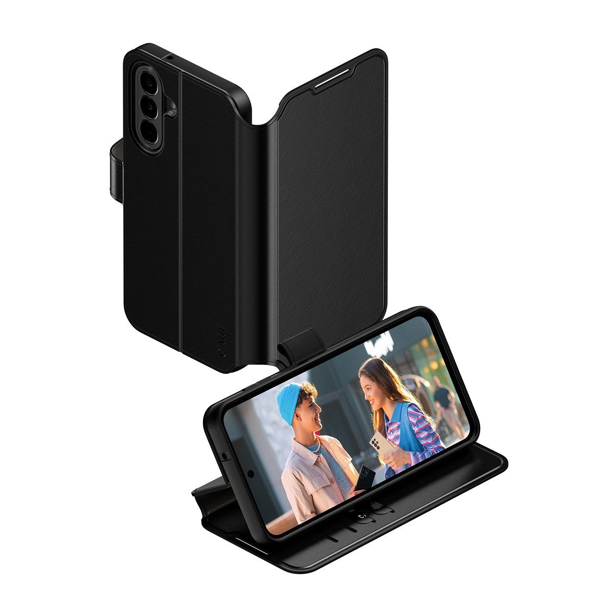 CARE by PanzerGlass Samsung Galaxy A27 Fodral Wallet Kickstand Svart