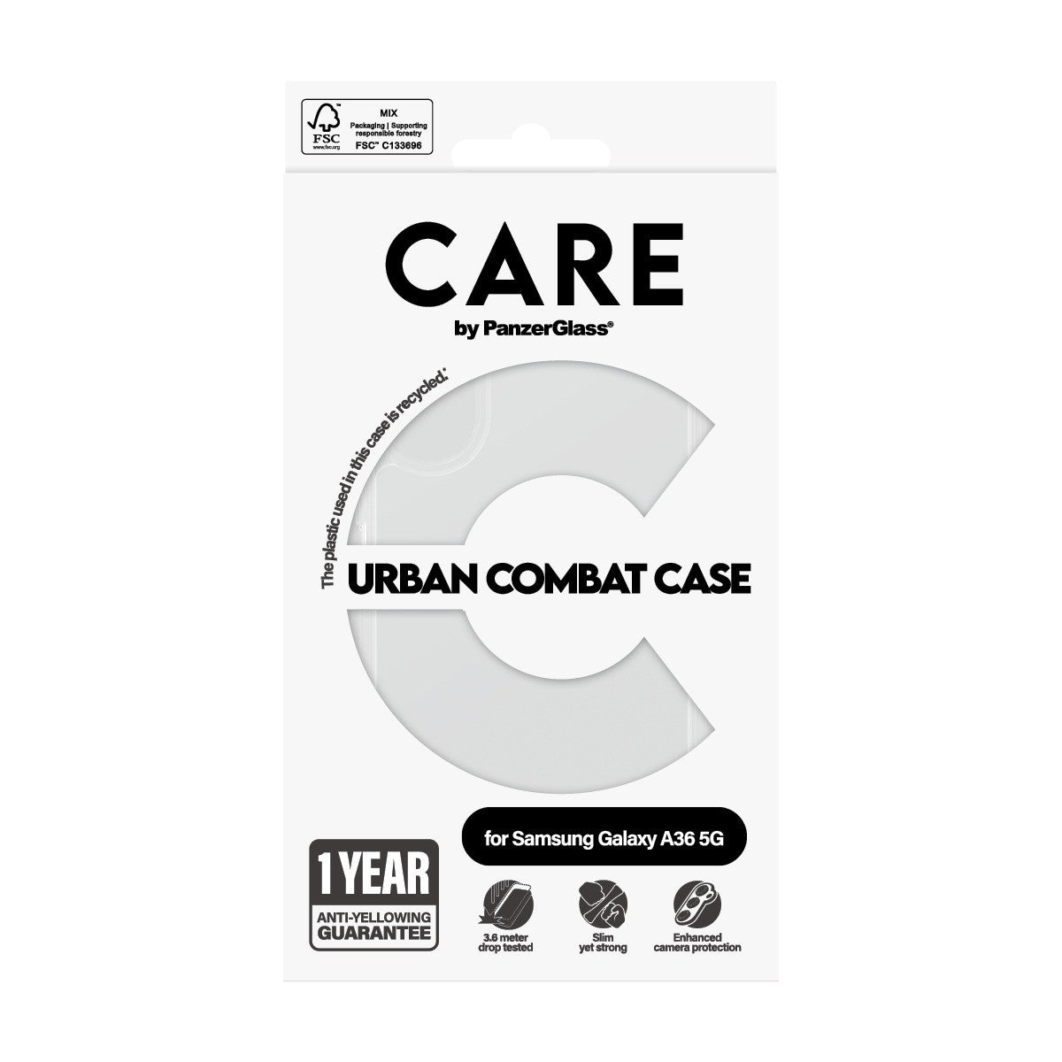 CARE by PanzerGlass Samsung Galaxy A36 Skal Urban Combat Transparent