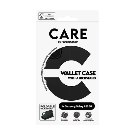 CARE by PanzerGlass Samsung Galaxy A56 Fodral Wallet Kickstand Svart