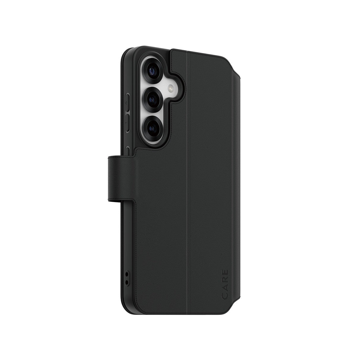CARE by PanzerGlass Samsung Galaxy S25 Fodral Wallet Kickstand Svart