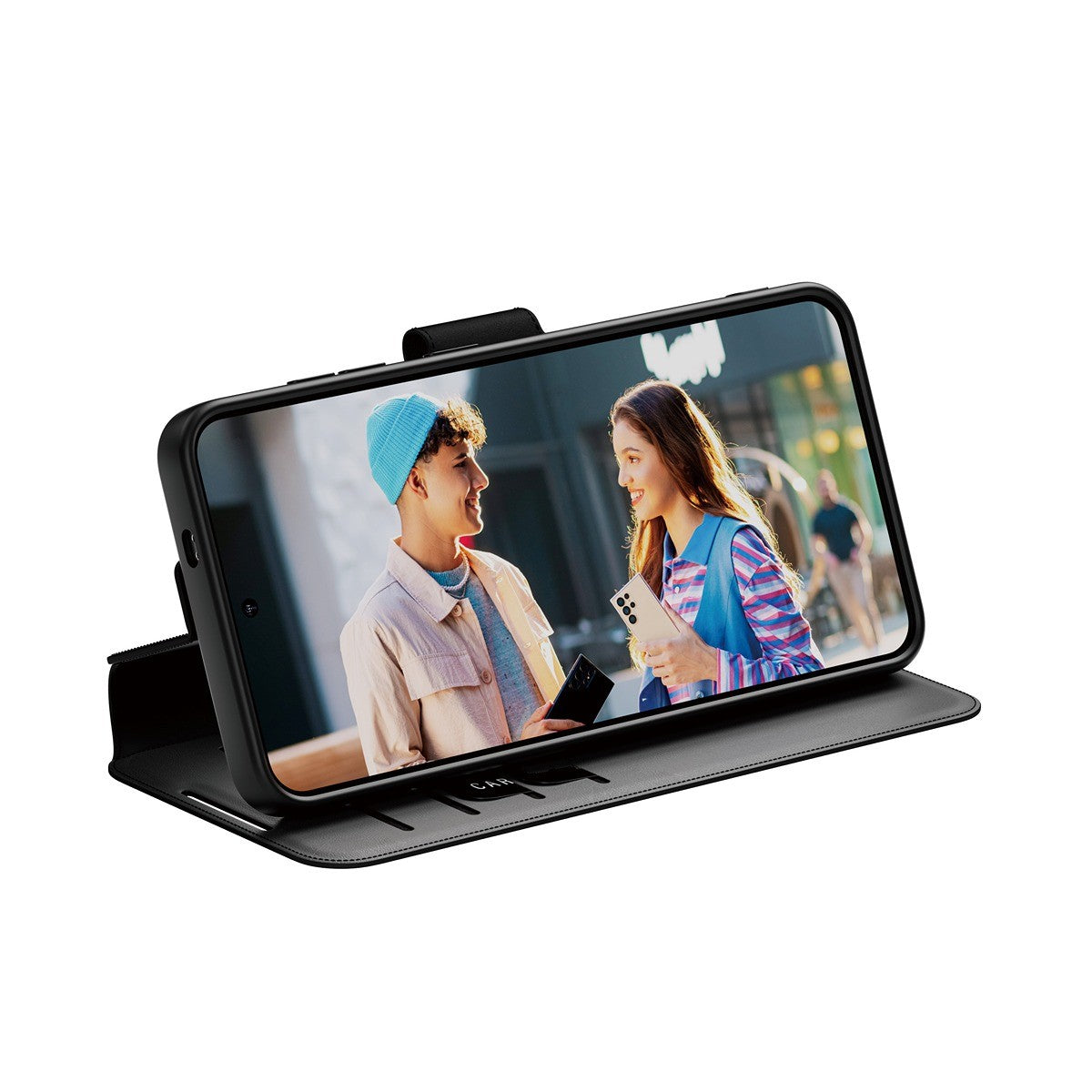 CARE by PanzerGlass Samsung Galaxy S25 Fodral Wallet Kickstand Svart