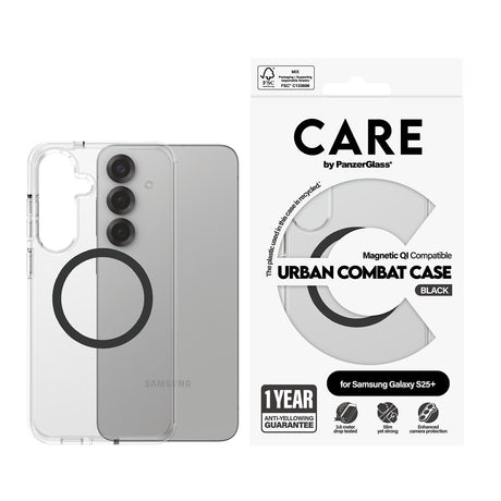 CARE by PanzerGlass Samsung Galaxy S25 Plus Skal Urban Combat MagSafe Svart