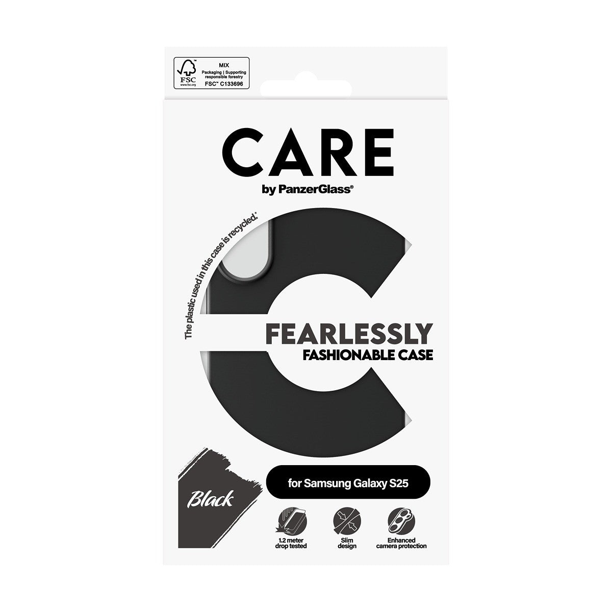CARE by PanzerGlass Samsung Galaxy S25 Skal Fashionable Svart