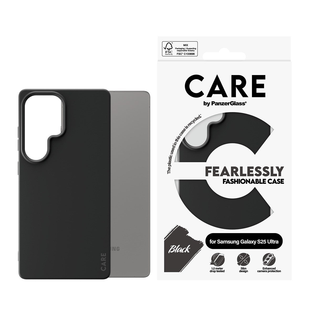 CARE by PanzerGlass Samsung Galaxy S25 Ultra Skal Fashionable Svart