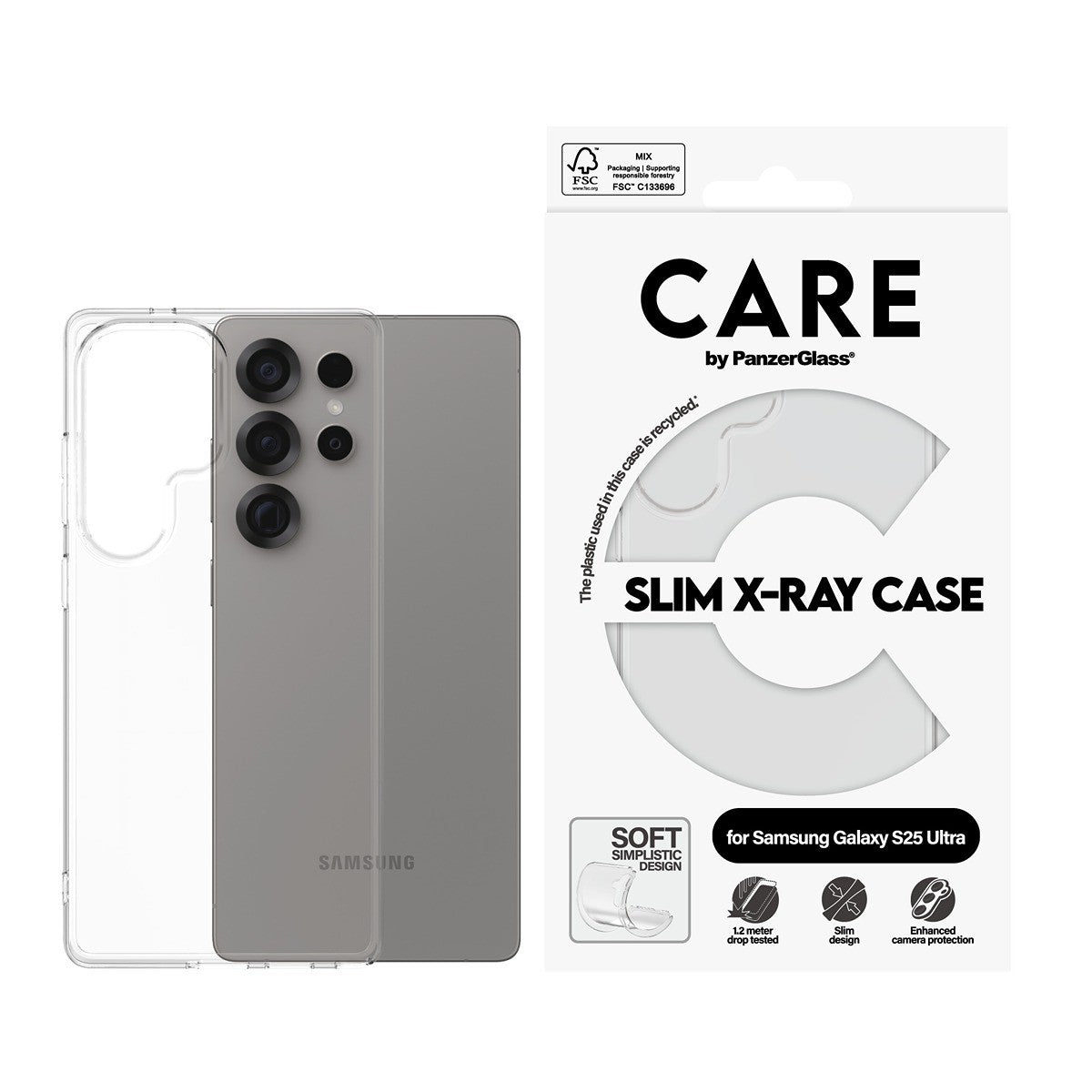 CARE by PanzerGlass Samsung Galaxy S25 Ultra Skal X-Ray Transparent
