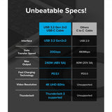 Ringke Kabel USB 3.2 Gen 2X2 USB-C 240W 1m