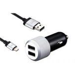 Just Mobile Billaddare Och Lightning Kabel Highway Max Svart Silver