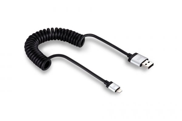 Just Mobile Billaddare Och Lightning Kabel Highway Max Svart Silver