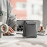 Ringke Korthållare Stand Pocket Magnetic MagSafe Light Gray