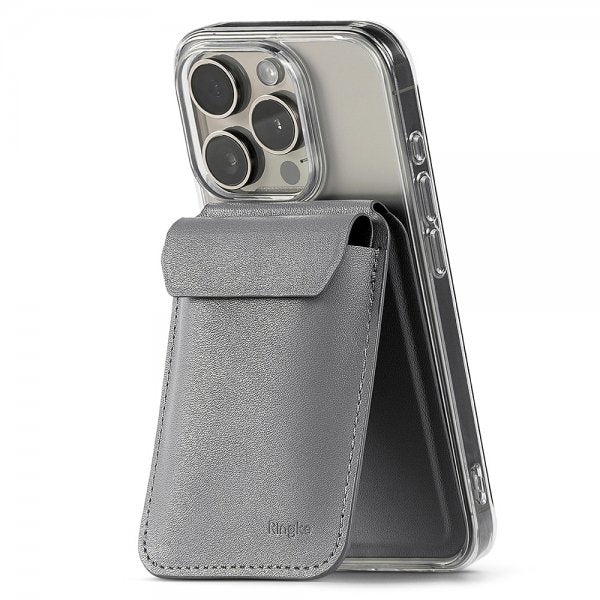 Ringke Korthållare Stand Wallet Magnetic MagSafe Light Gray
