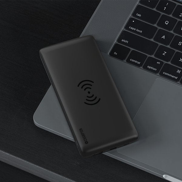 Champion Powerbank med Trådlös Laddning 10 000 mAh 12W Svart