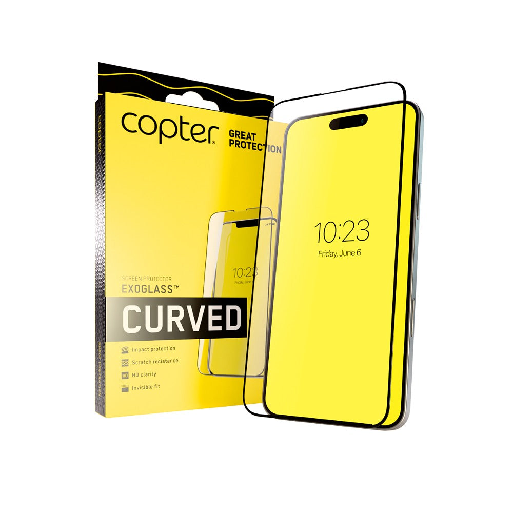 Copter iPhone 17/iPhone 17 Pro/iPhone 18 Pro Skärmskydd Exoglass Curved