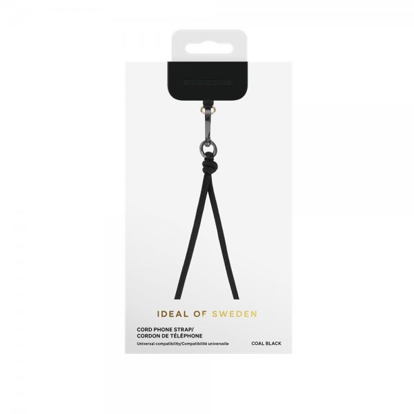 Ideal of Sweden Cord Phone Strap Coal Black