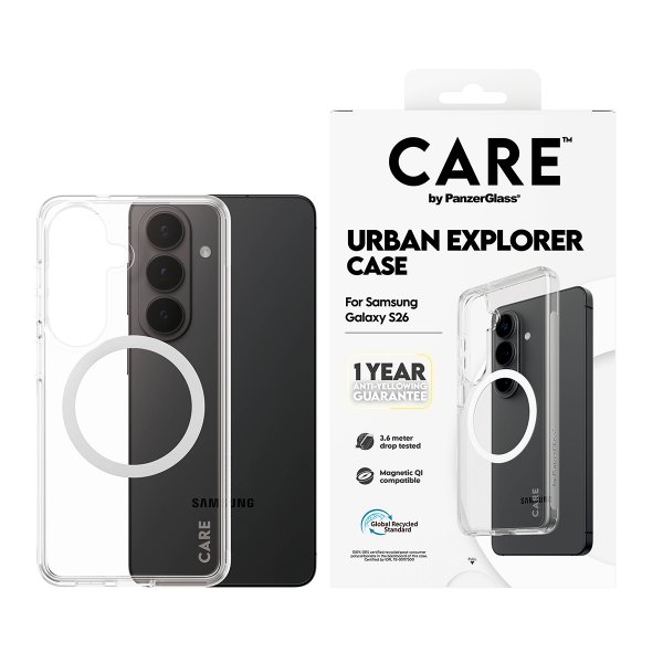 CARE by PanzerGlass Samsung Galaxy S26 Skal Urban Explorer MagSafe Transparent