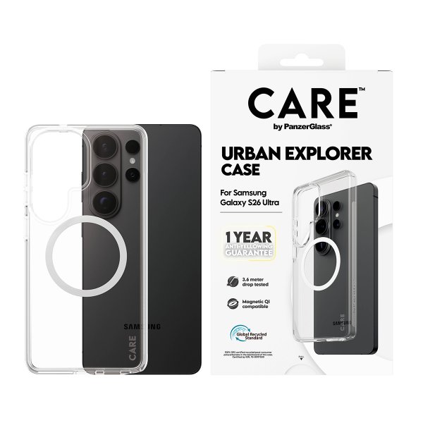 CARE by PanzerGlass Samsung Galaxy S26 Ultra Skal Urban Explorer MagSafe Transparent