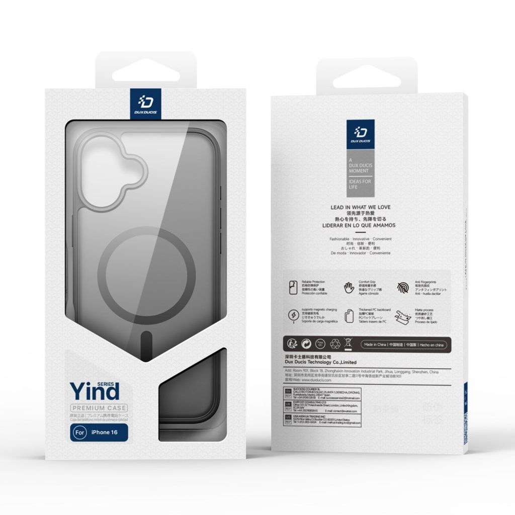 Dux Ducis iPhone 16 Skal Yind Series MagSafe Svart