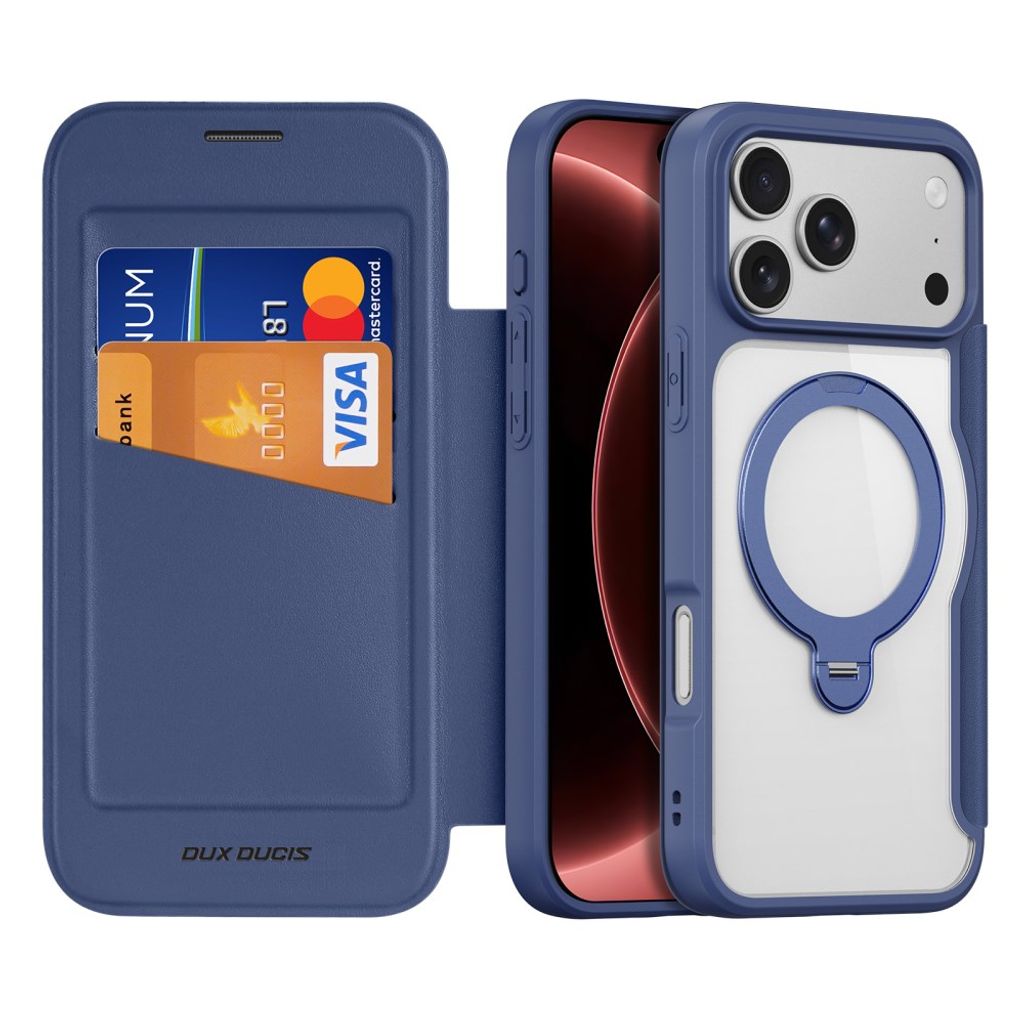 Dux Ducis iPhone 17 Pro Max/18 Pro Max Fodral Skin X Pro Series Kickstand MagSafe Blå