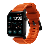 Nomad Apple Watch 44/45/46mm/Apple Watch Ultra Armband Rugged Band Black Hardware Ultra Orange
