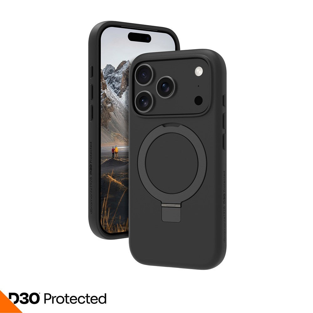 dbramante1928 iPhone 17 Pro/iPhone 18 Pro Skal Iceland Ultra MagSafe Kick D3O Svart
