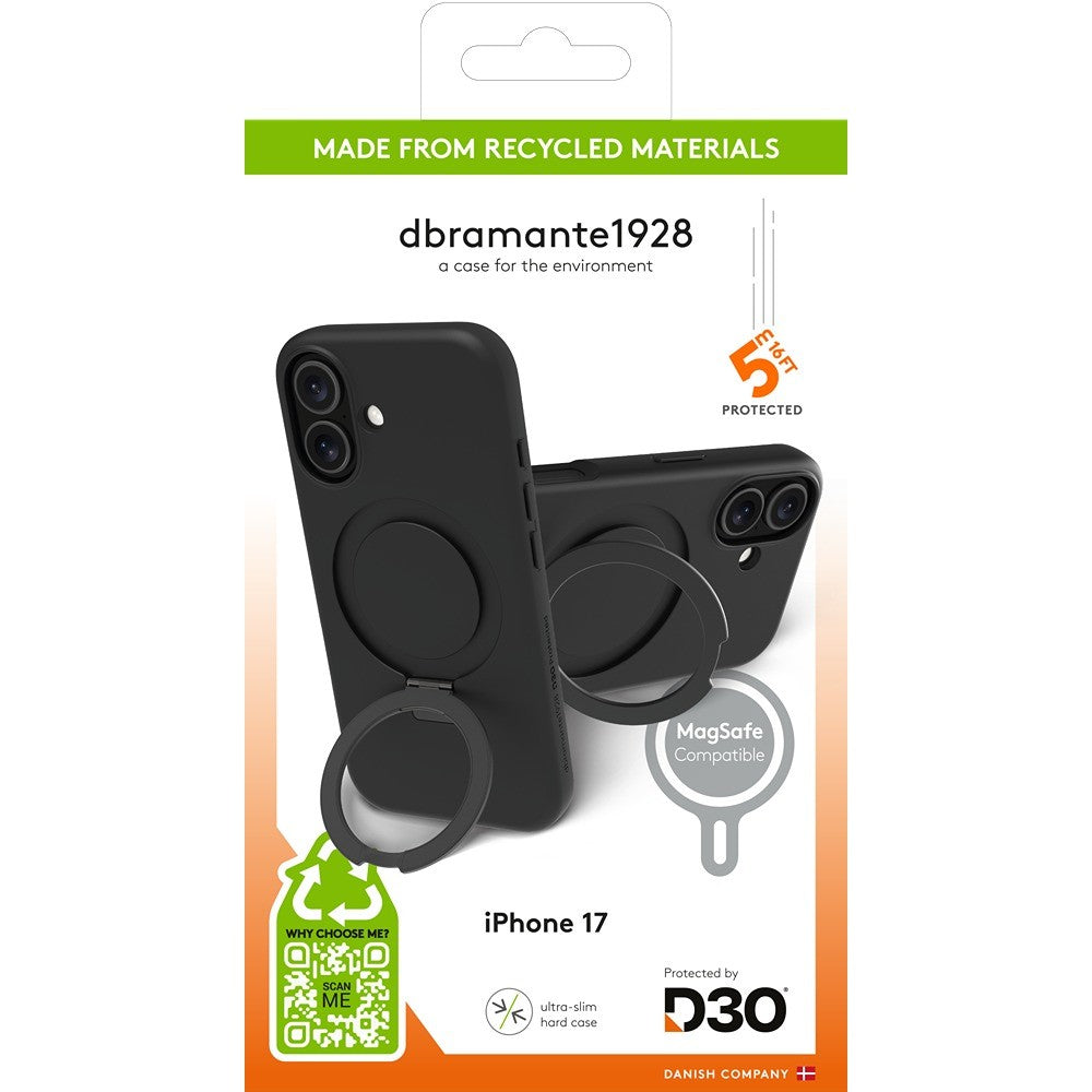 dbramante1928 iPhone 17 Skal Iceland Ultra MagSafe Kick Svart