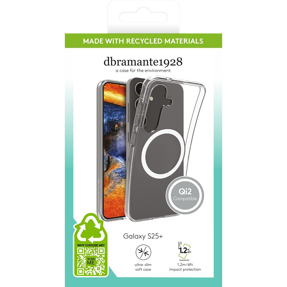 dbramante1928 Samsung Galaxy S25 Plus Skal Greenland Pro Qi2 Transparent