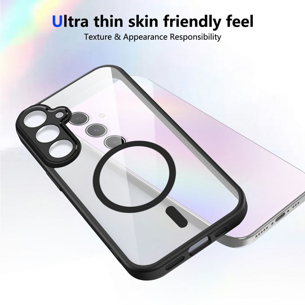 Samsung Galaxy S25 FE/S26 FE Skal Transparent Baksida MagSafe Svart