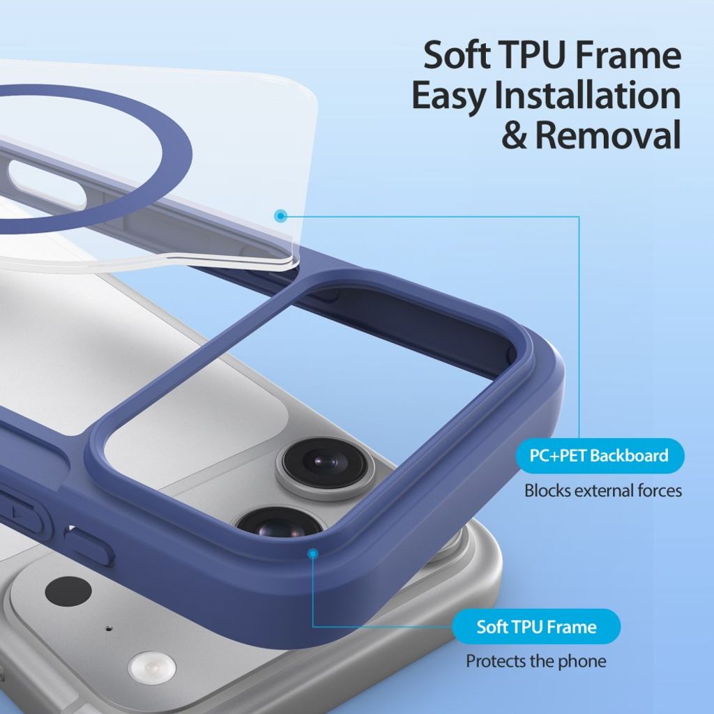 Dux Ducis iPhone 17 Pro Max/iPhone 18 Pro Max Fodral Skin X Pro Series MagSafe Blå
