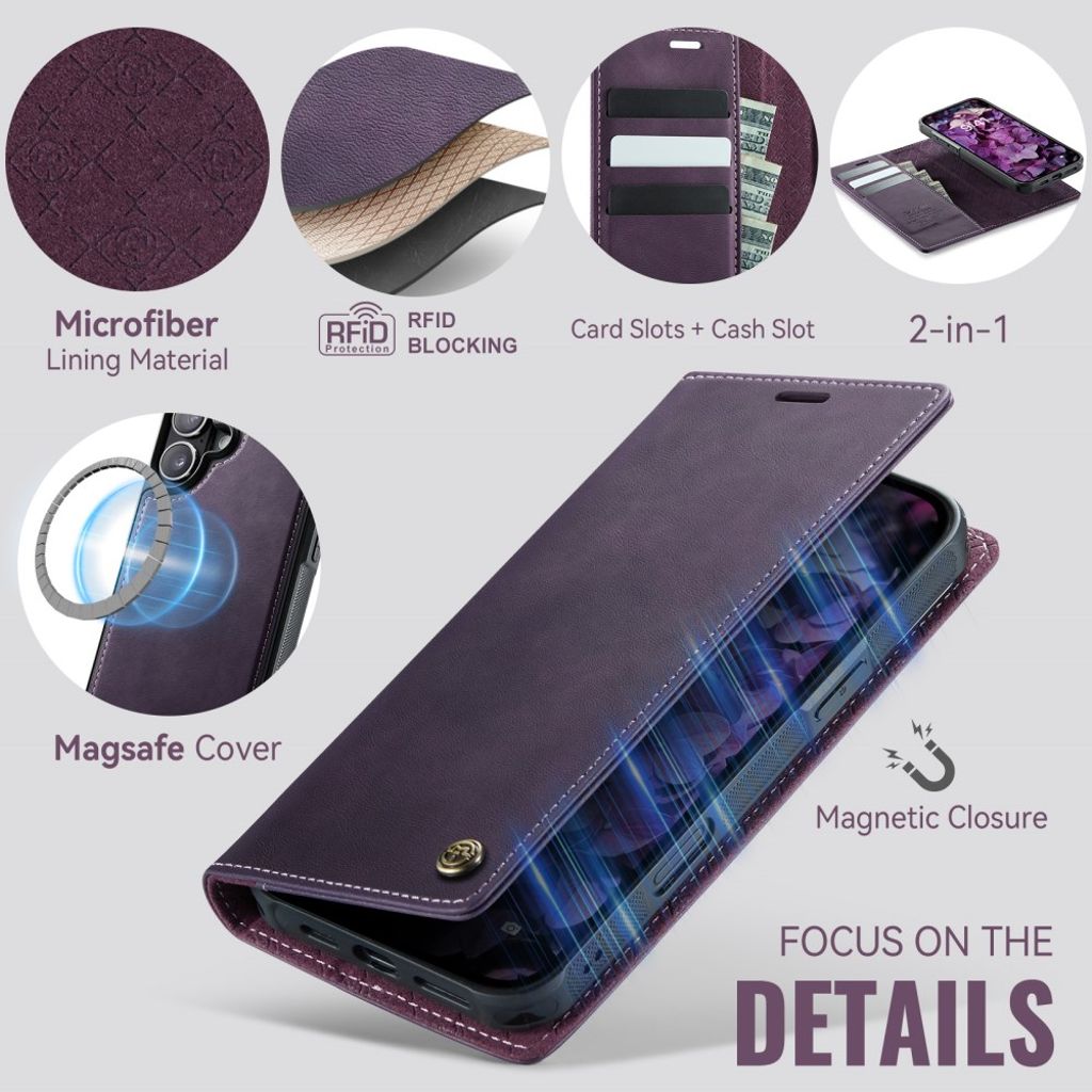 CaseMe iPhone 17 Fodral C49 Series Lila
