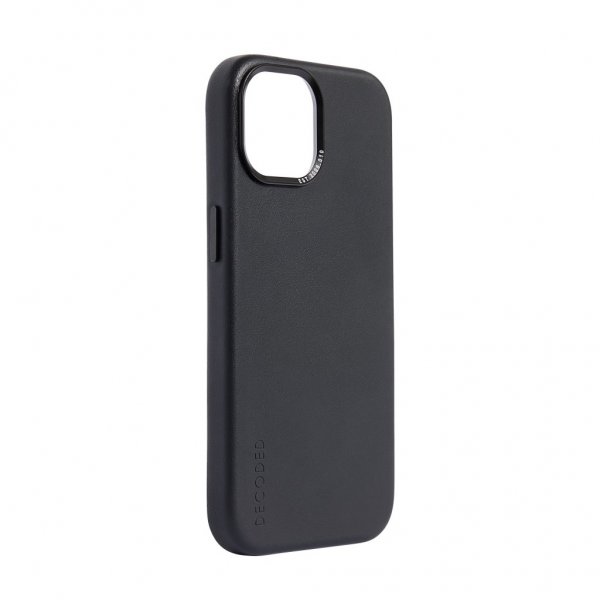 Decoded iPhone 15 Pro Skal Leather Backcover Svart