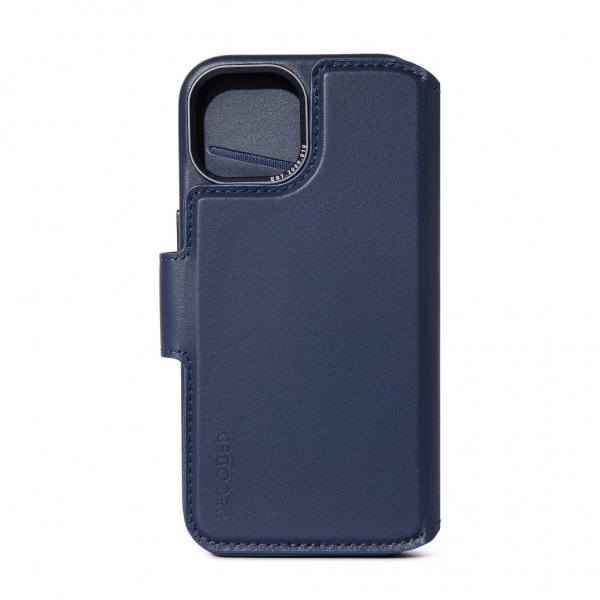 Decoded iPhone 15 Plus Fodral Leather Detachable Wallet True Navy
