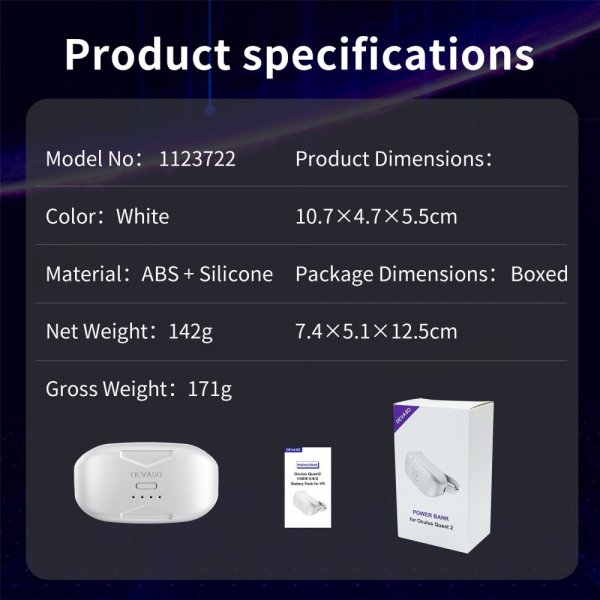 Devaso PlayStation 5 Kontroll Powerbank 6000 mAh