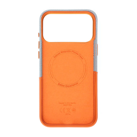 iPhone 17 Pro/iPhone 18 Pro Skal Läder Korthållare MagSafe Orange