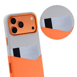 iPhone 17 Pro/iPhone 18 Pro Skal Läder Korthållare MagSafe Orange