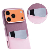iPhone 17 Pro/iPhone 18 Pro Skal Läder Korthållare MagSafe Rosa
