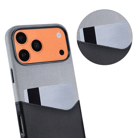 iPhone 17 Pro Max/iPhone 18 Pro Max Skal Läder Korthållare MagSafe Svart