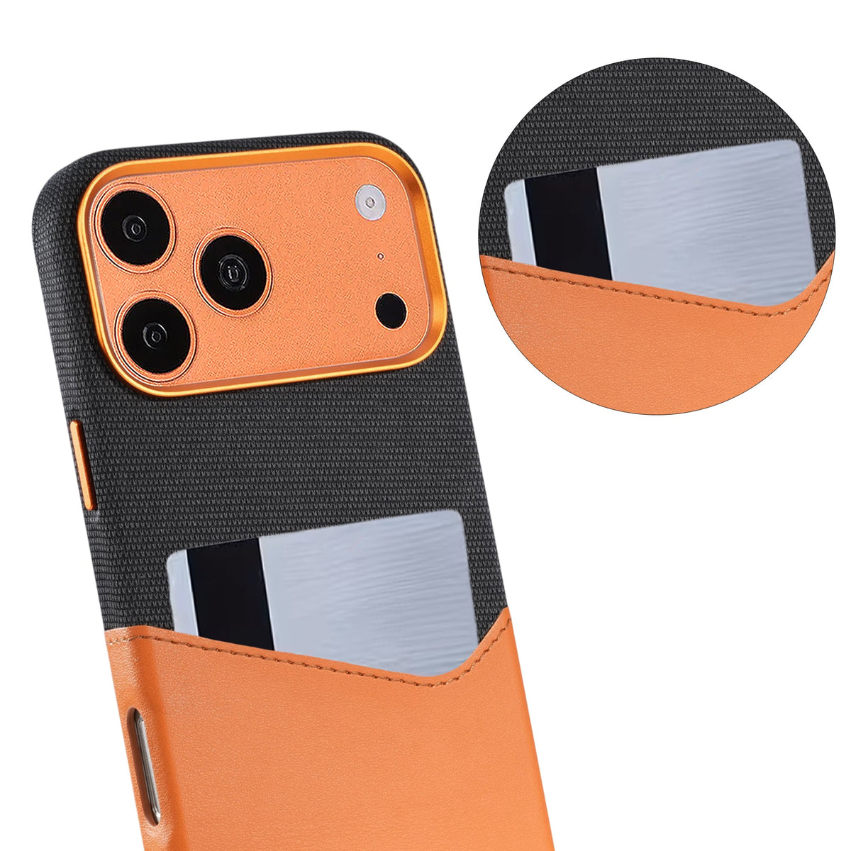 iPhone 17 Pro Max/iPhone 18 Pro Max Skal Läder Korthållare MagSafe Brun