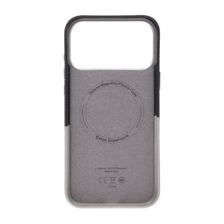 iPhone 17 Pro Max/iPhone 18 Pro Max Skal Läder Korthållare MagSafe Grå