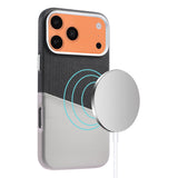 iPhone 17 Pro Max/iPhone 18 Pro Max Skal Läder Korthållare MagSafe Grå