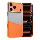 iPhone 17 Pro Max/iPhone 18 Pro Max Skal Läder Korthållare MagSafe Orange