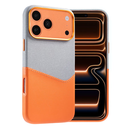 iPhone 17 Pro Max/iPhone 18 Pro Max Skal Läder Korthållare MagSafe Orange