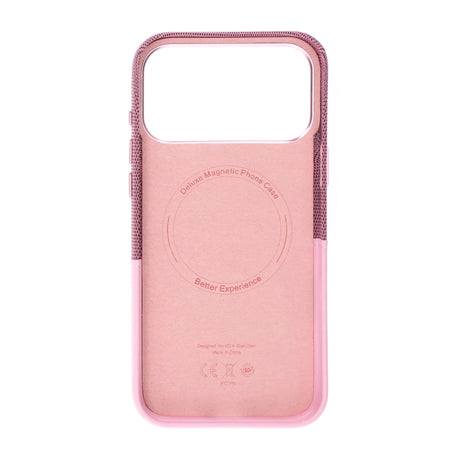 iPhone 17 Pro Max/iPhone 18 Pro Max Skal Läder Korthållare MagSafe Rosa