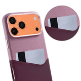iPhone 17 Pro Max/iPhone 18 Pro Max Skal Läder Korthållare MagSafe Lila