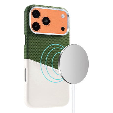 iPhone 17 Pro Max/iPhone 18 Pro Max Skal Läder Korthållare MagSafe Vit