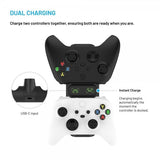 Fixed Dubbel Laddningsdocka till Xbox Series S, X och One Kontroller Svart