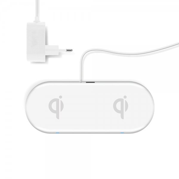 Xqisit Dubbel Trådlös Laddare Dual Charging Pad 32W Vit