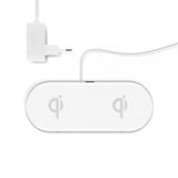 Xqisit Dubbel Trådlös Laddare Dual Charging Pad 32W Vit